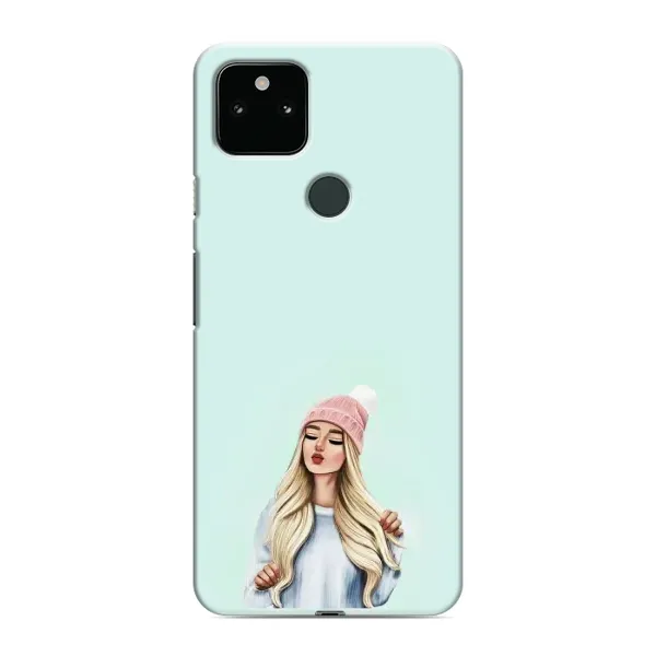 Чехол с рисунком «В шапке» для Google Pixel 5