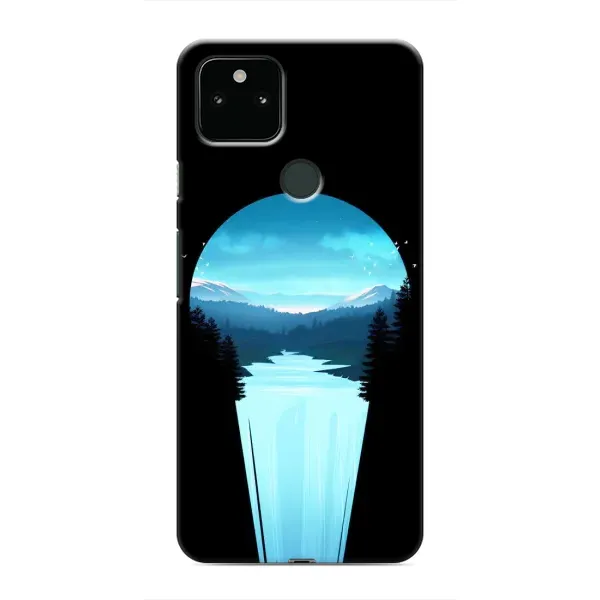 Чехол с рисунком «Синий Водопад» для Google Pixel 5