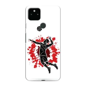 Чохли з прінтом Спортивна тематика для Google Pixel 5 (Волейболіст)