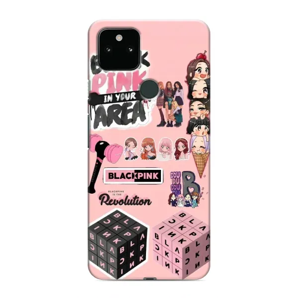 Чехол с рисунком «BLACK PINK коллаж» для Google Pixel 5a 5G