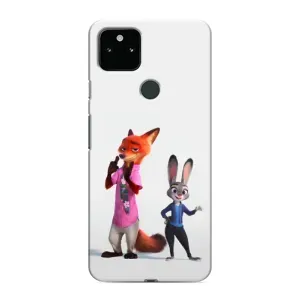 Силіконовий чохол з принтом Зоотрополіс для Google Pixel 5a 5G (Джуді і Нік)