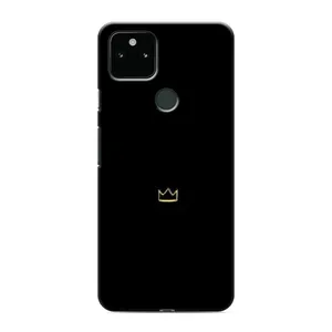 Чехол (Корона на чёрном фоне) для Гугл Пиксель 5а 5джи (Мини корона)