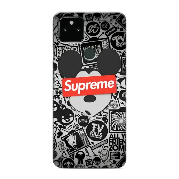 Чехол с рисунком «Supreme Маус» для Google Pixel 5a 5G Чехол с рисунком «Supreme Маус» для Google Pixel 5a 5G