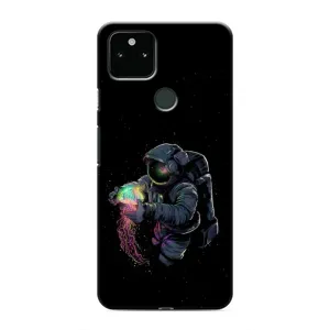 Силіконовый Чохол з принтом "Космонавти" на Google Pixel 5a 5G (В руках земля)