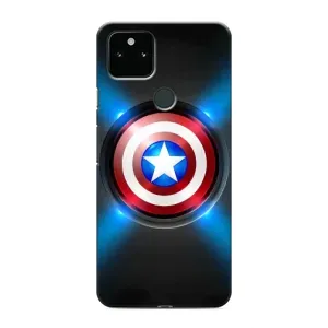 Чохол с Щітом Капітана Америки на Google Pixel 5a 5G (Яскраий Щит Капітана)