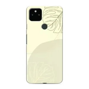 Чохол квітковий дизайн для Google Pixel 5a 5G (Зелений фон)