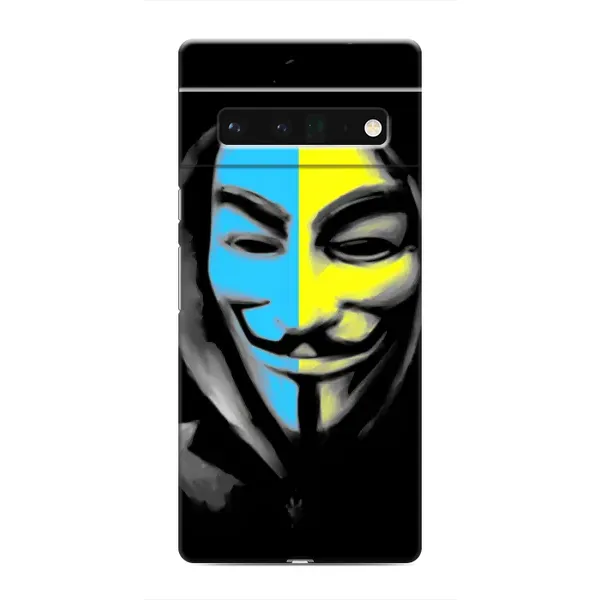 Чохол з малюнком «Анонімус патріот» для Google Pixel 6 Pro Чохол з малюнком «Анонімус патріот» для Google Pixel 6 Pro