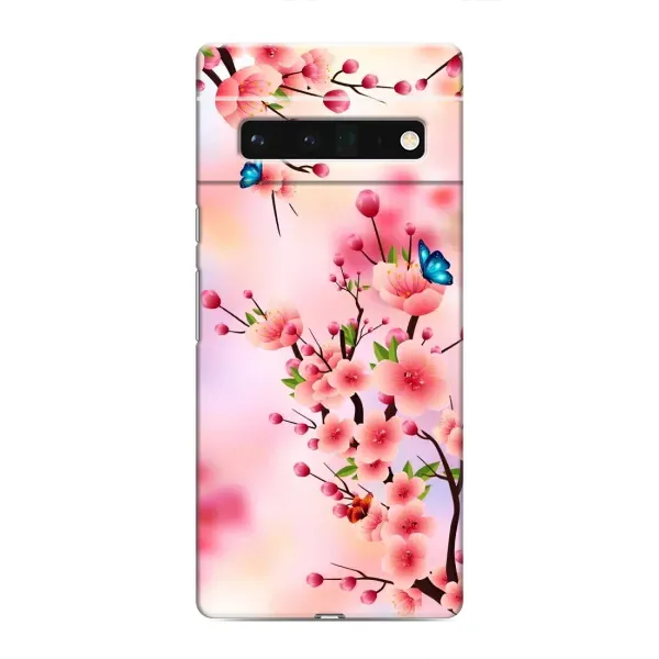 Чехол с рисунком «Бабочки на сакуре» для Google Pixel 6 Pro Чехол с рисунком «Бабочки на сакуре» для Google Pixel 6 Pro