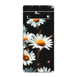 Чехол с ромашками на Google Pixel 6 Pro (Белые ромашки)