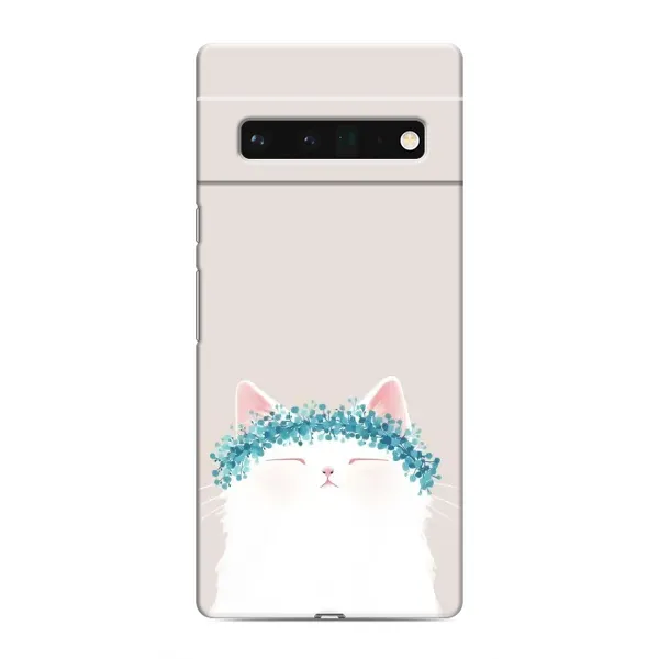 Чохол з малюнком «Білий котик» для Google Pixel 6 Pro Чохол з малюнком «Білий котик» для Google Pixel 6 Pro