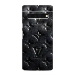 Текстурный Чехол Louis Vuitton для Гугул Пиксель 6 Про (Черный ЛВ)