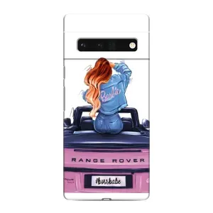 Силіконовый Чохол на Google Pixel 6 Pro з картинкой Модных девушек (Дівчина на машині)