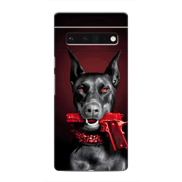 Чехол с рисунком «Доберман злой» для Google Pixel 6 Pro Чехол с рисунком «Доберман злой» для Google Pixel 6 Pro