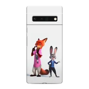 Силиконовый чехол с принтом Зоотрополіс для Google Pixel 6 Pro (Джуди и Ник)