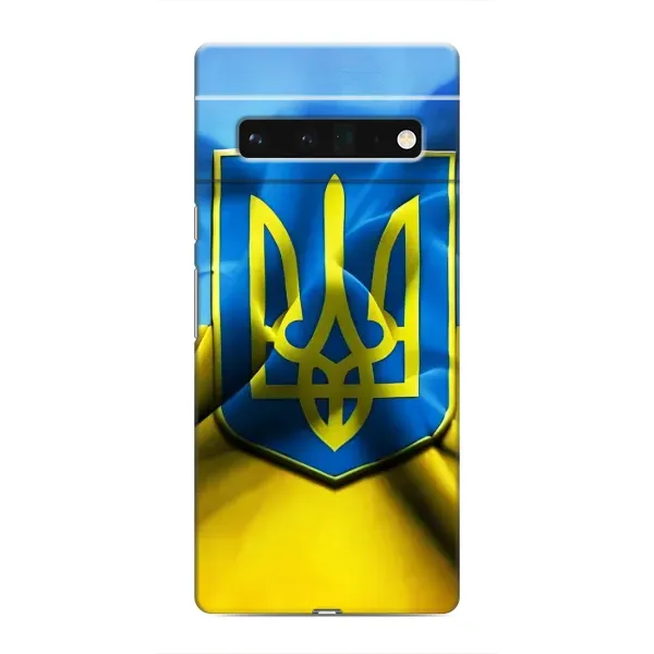 Чехол с рисунком «Герб и Флаг Украины» для Google Pixel 6 Pro Чехол с рисунком «Герб и Флаг Украины» для Google Pixel 6 Pro