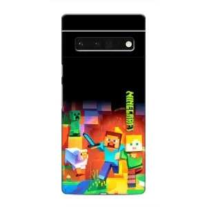 Чехлы для Google Pixel 6 Pro (Персонажи Майн Крафт) (Герой Майнкрафт)