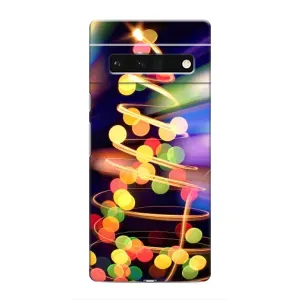 Чехол Новогодняя Елка на Google Pixel 6 Pro (Гирлянды)