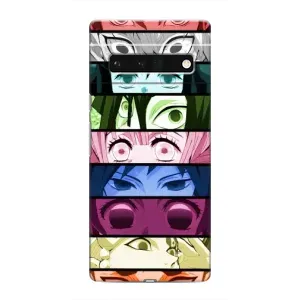 Силиконовые чехлы с глазами Anime для Гугул Пиксель 6 Про (Глаза Хашира)
