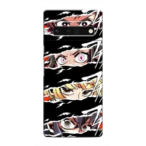 Силиконовые чехлы с глазами Anime для Гугул Пиксель 6 Про (Глаза на чорном)