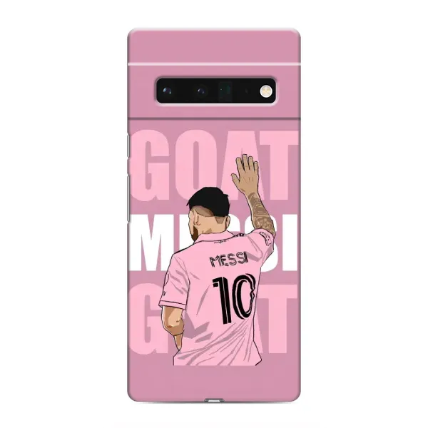 Чехол с рисунком «GOAT MESSI» для Google Pixel 6 Pro Чехол с рисунком «GOAT MESSI» для Google Pixel 6 Pro