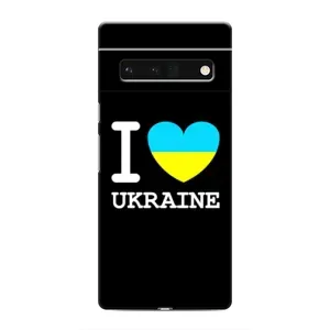 Чехол с Украинской символикой на Гугул Пиксель 6 Про (I Love Ukraine)