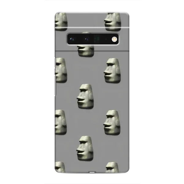 Чехол с рисунком «Каменное лицо» для Google Pixel 6 Pro Чехол с рисунком «Каменное лицо» для Google Pixel 6 Pro