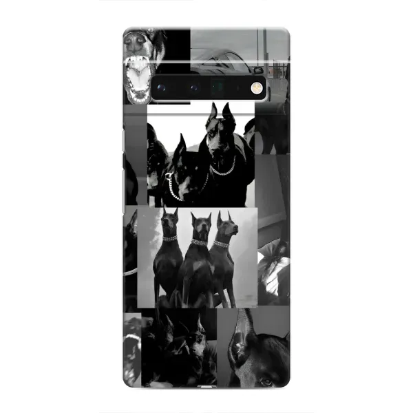 Чехол с рисунком «Коллаж Доберман» для Google Pixel 6 Pro Чехол с рисунком «Коллаж Доберман» для Google Pixel 6 Pro