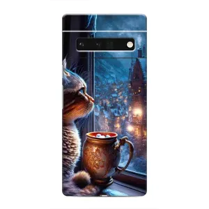 Чехлы на Новый Год Google Pixel 6 Pro (Кот новогодний)