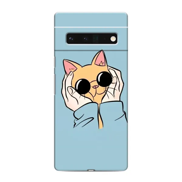 Чехол с рисунком «КОТИК в очках» для Google Pixel 6 Pro Чехол с рисунком «КОТИК в очках» для Google Pixel 6 Pro