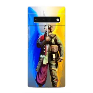 Чехол с картинкой (Патриотический КОЗАК) на Google Pixel 6 Pro (Козак с крыльями)