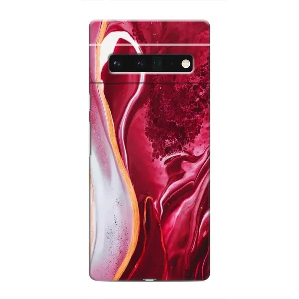 Чехол с рисунком «Красный мрамор» для Google Pixel 6 Pro Чехол с рисунком «Красный мрамор» для Google Pixel 6 Pro