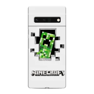 Чехлы для Google Pixel 6 Pro (Персонажи Майн Крафт) (Крипер)
