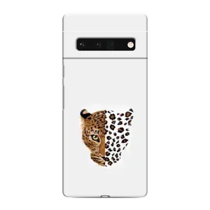 Чохол з леопардовим принтом на Google Pixel 6 Pro (Леопард на білому)