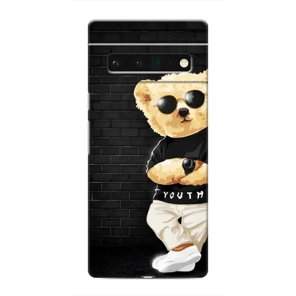 Чехол с рисунком «Мишка в очках» для Google Pixel 6 Pro Чехол с рисунком «Мишка в очках» для Google Pixel 6 Pro