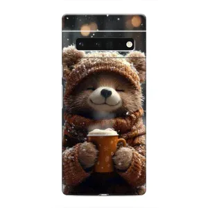Друкований чохол 'Звірята з кавою' для Google Pixel 6 Pro (Ведмедик з кавою)