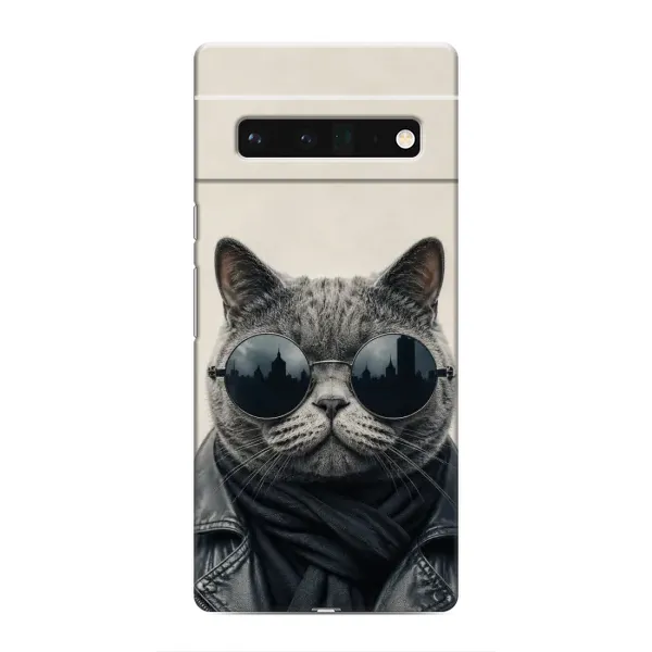 Чохол з малюнком «Модний кіт» для Google Pixel 6 Pro Чохол з малюнком «Модний кіт» для Google Pixel 6 Pro