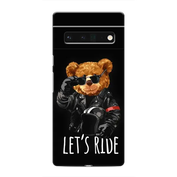 Чехол с рисунком «Модный Мишка» для Google Pixel 6 Pro Чехол с рисунком «Модный Мишка» для Google Pixel 6 Pro
