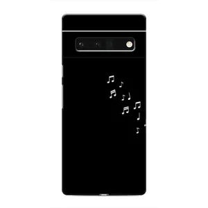 Чохол з картинками на чорному фоні для Google Pixel 6 Pro (Ноти)