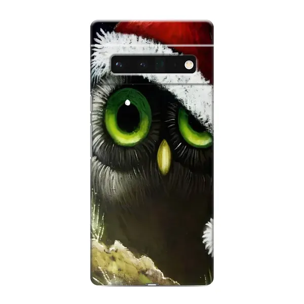 Чехол с рисунком «Новогодняя Сова» для Google Pixel 6 Pro Чехол с рисунком «Новогодняя Сова» для Google Pixel 6 Pro