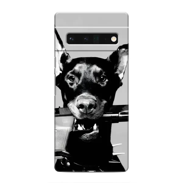 Чехол с рисунком «Опасный доберман» для Google Pixel 6 Pro Чехол с рисунком «Опасный доберман» для Google Pixel 6 Pro