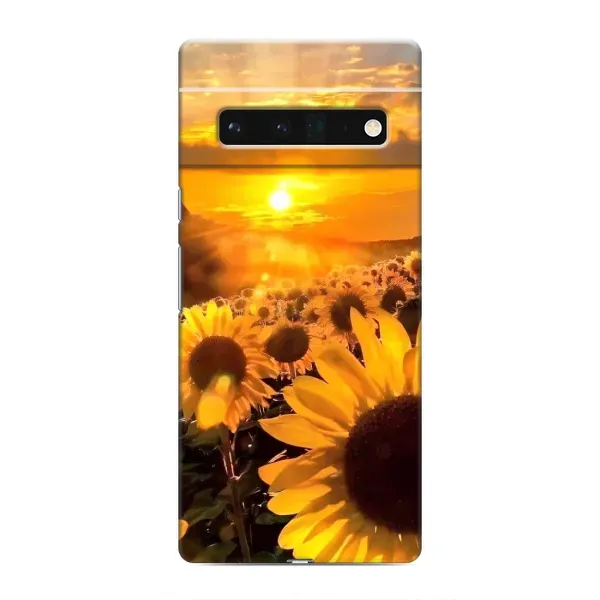 Чехол с рисунком «поле подсолнухов» для Google Pixel 6 Pro