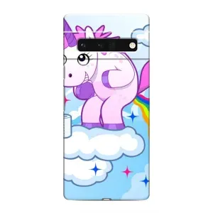 Чехол Unicorn на Google Pixel 6 Pro (Радуга единорожка)