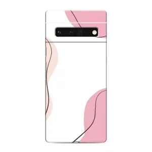 Чехол цветочный дизайн для Google Pixel 6 Pro (Розовый фон)