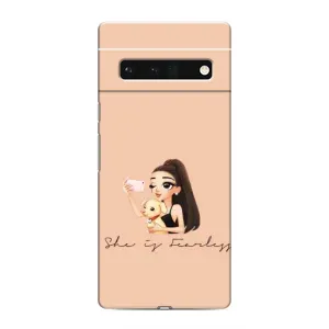 Силіконовый Чохол на Google Pixel 6 Pro з картинкой Модных девушек (З собакою)