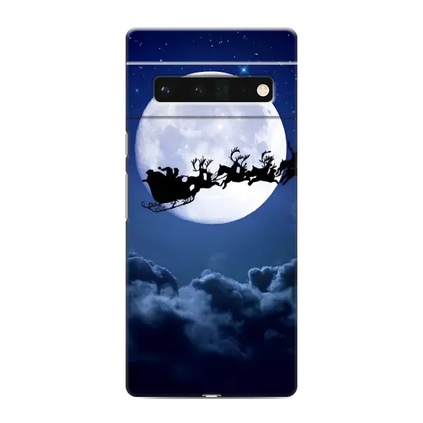 Чехол с рисунком «Санта - луна» для Google Pixel 6 Pro
