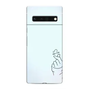 Чехлы (Знак сердечка) на Google Pixel 6 Pro (Сердце на голубом)