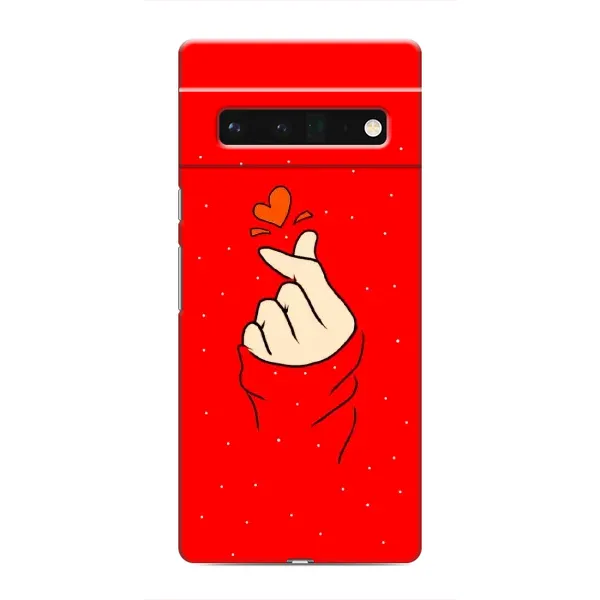Чехол с рисунком «Сердце на красном» для Google Pixel 6 Pro