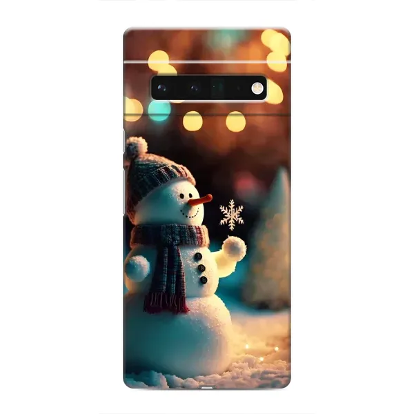 Чехол с рисунком «Снеговик праздничный» для Google Pixel 6 Pro Чехол с рисунком «Снеговик праздничный» для Google Pixel 6 Pro