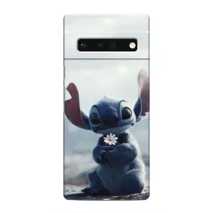 Чехол с рисунком Стич для Google Pixel 6 Pro (Стич с цветочком)
