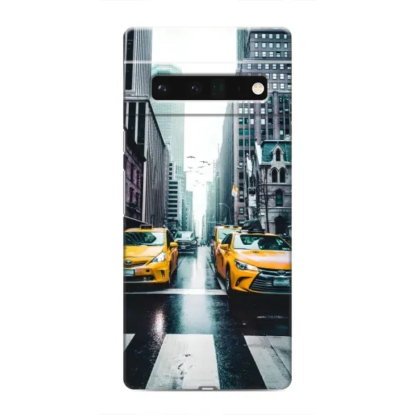Чехол с рисунком «Такси» для Google Pixel 6 Pro Чехол с рисунком «Такси» для Google Pixel 6 Pro